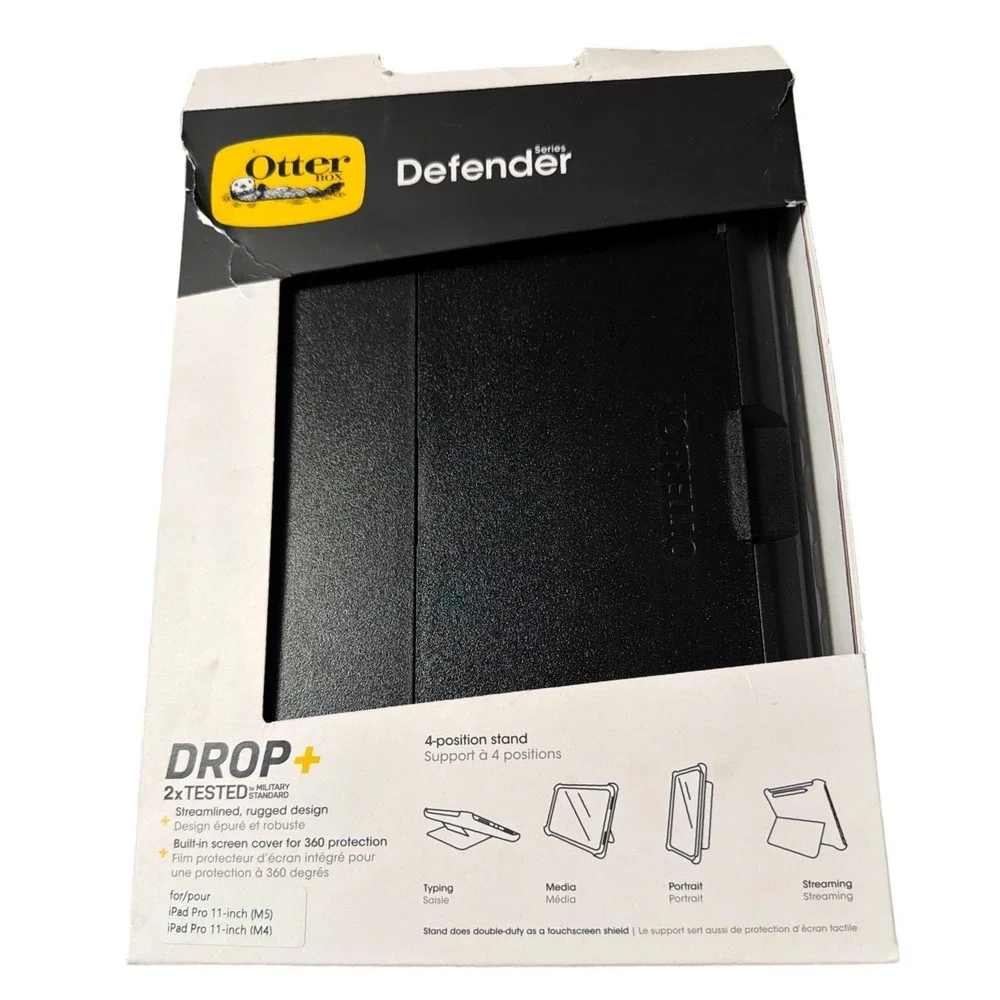 Damaged Box! OtterBox Defender Series Case for iPad Pro 11-inch M4 M5 Blk Rugher